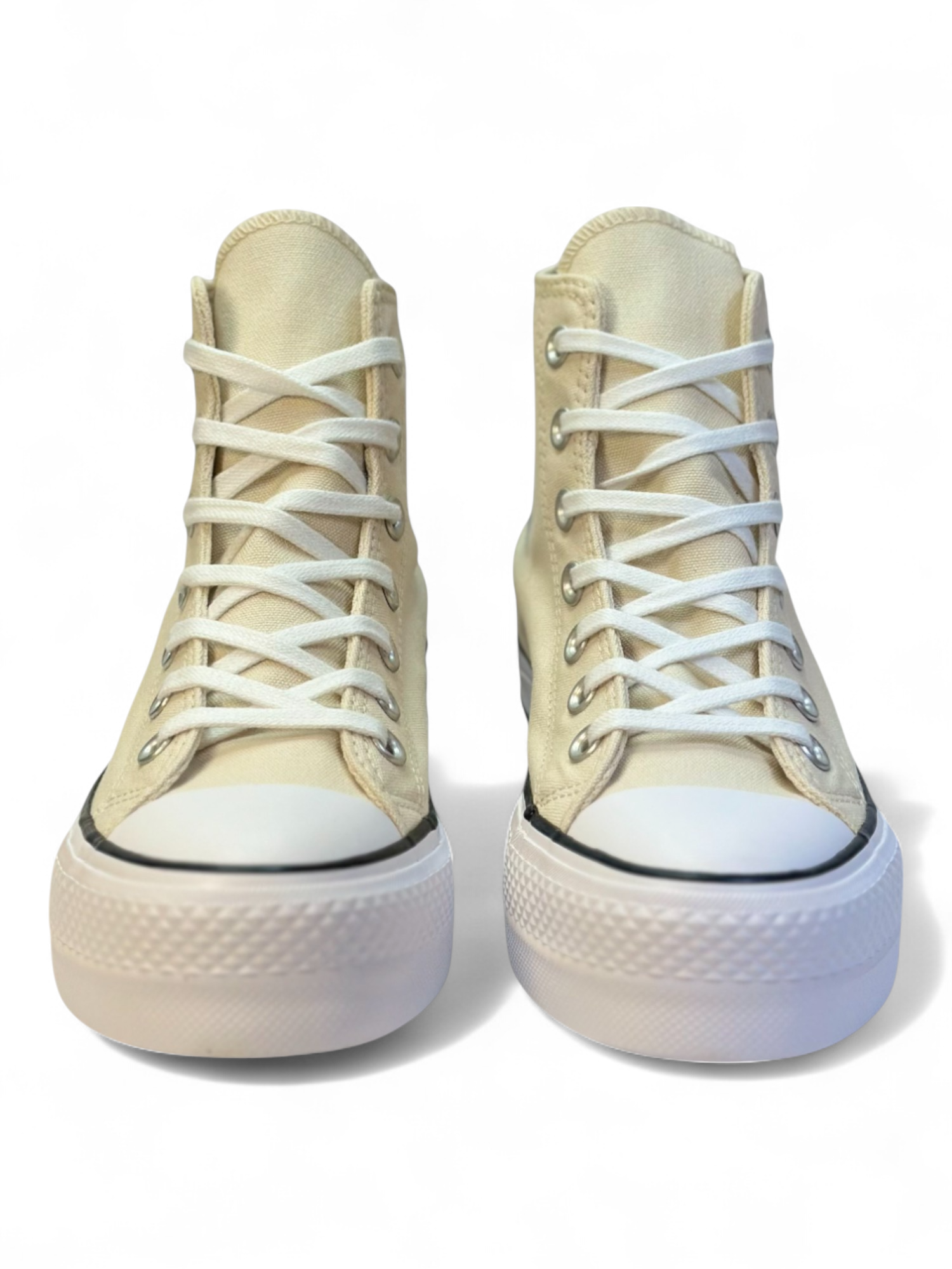 Converse Chuck Taylor All Star Plataforma Beige De Bota