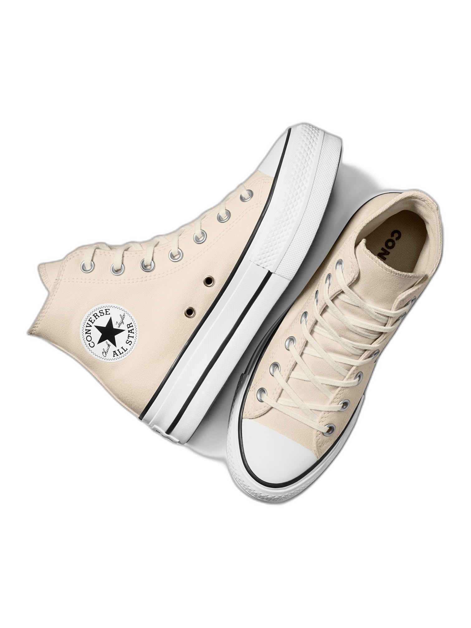 Converse Chuck Taylor All Star Plataforma Beige De Bota