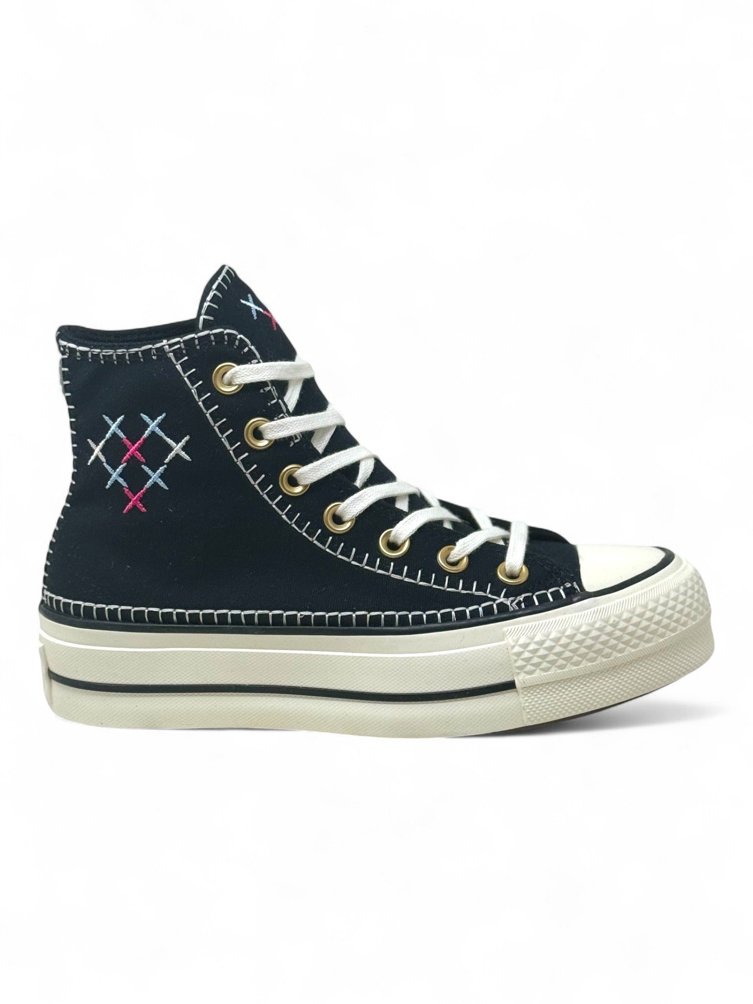 Converse Chuck Taylor All Star Plataforma De Bota Bordado Negro