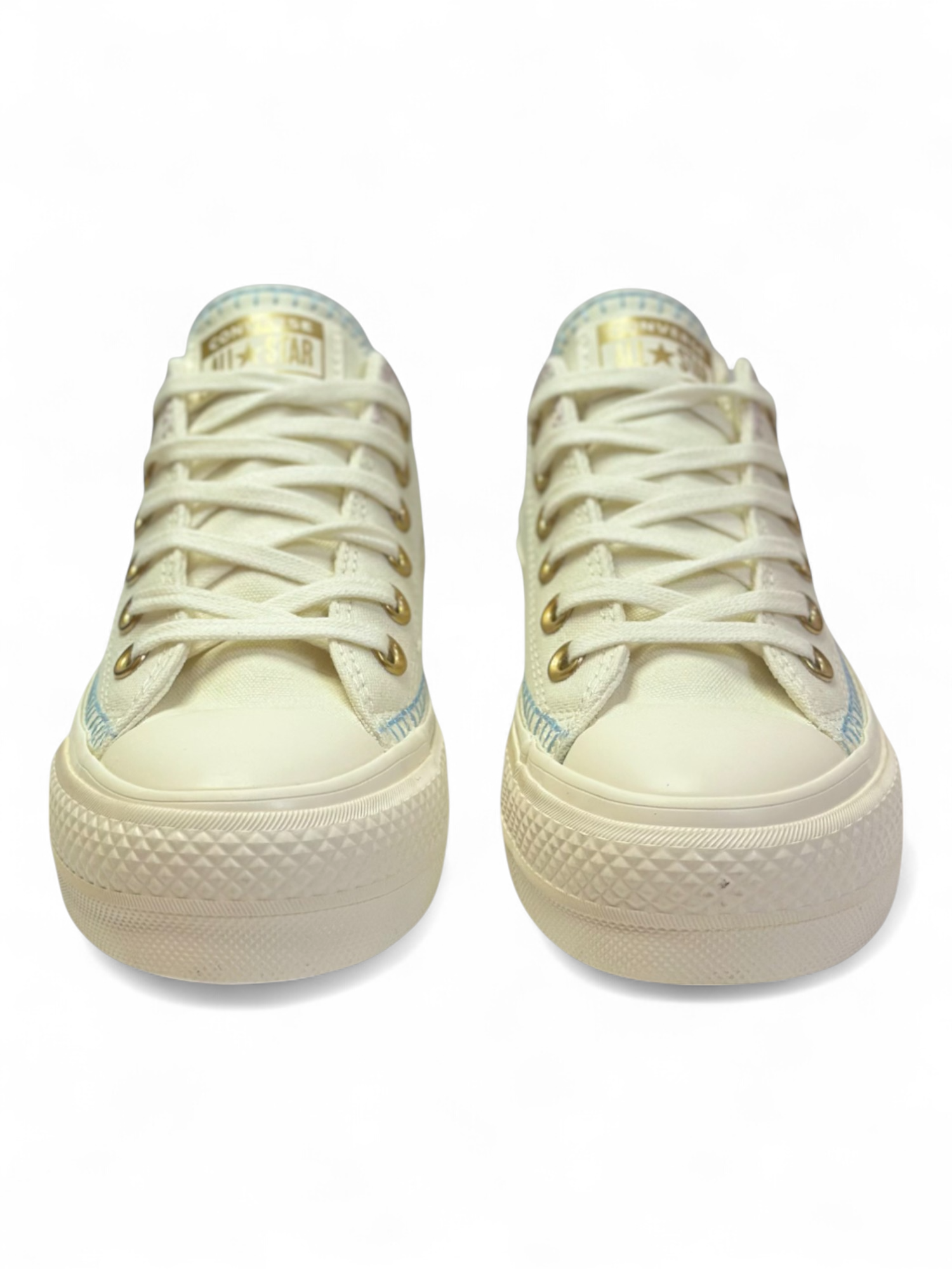 Converse Chuck Taylor All Star Plataforma Ox Bordado Beige