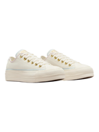 Converse Chuck Taylor All Star Plataforma Ox Bordado Beige