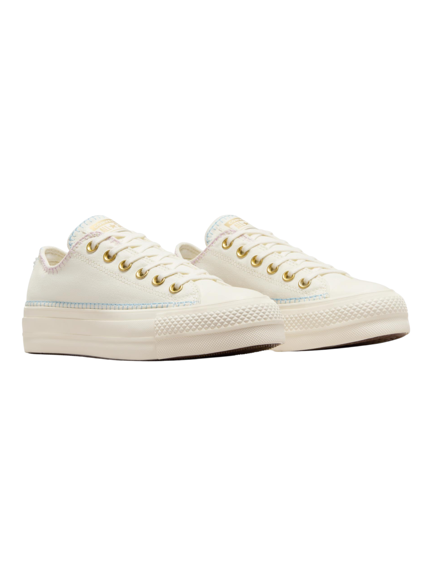 Converse Chuck Taylor All Star Plataforma Ox Bordado Beige