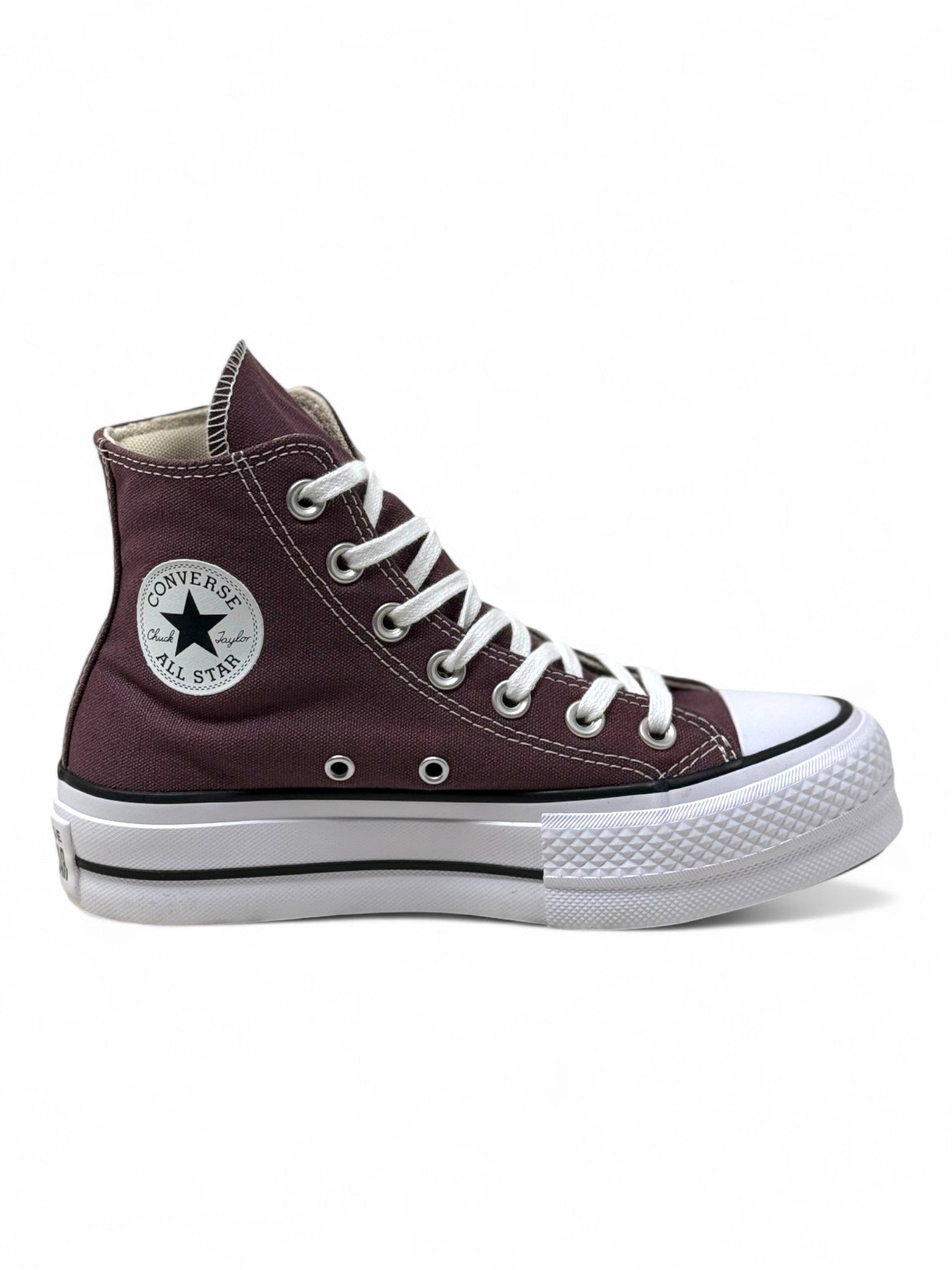 Converse Chuck Taylor All Star Plataforma Café Oscuro en Bota de Lona
