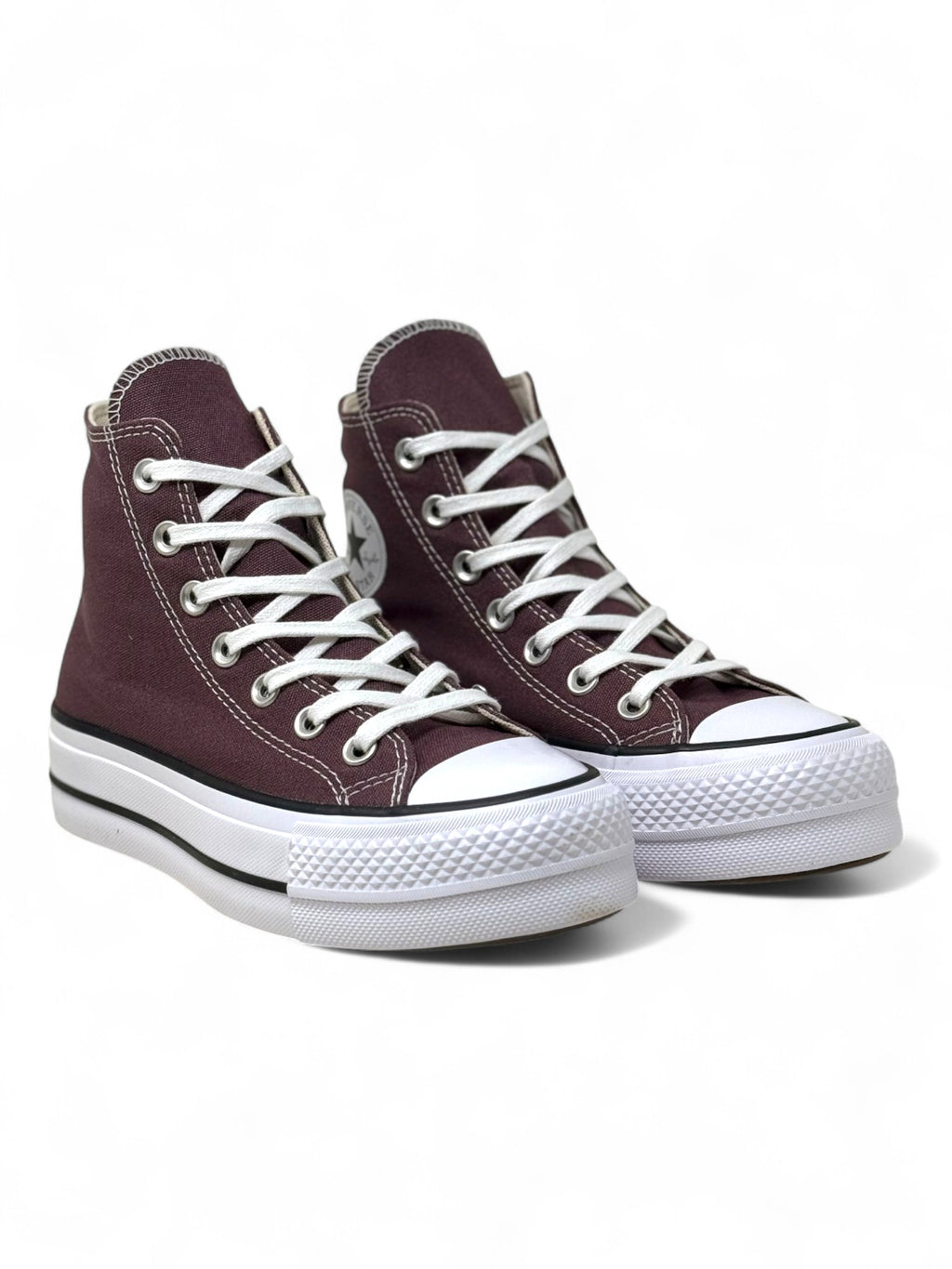 Converse Chuck Taylor All Star Plataforma Café Oscuro en Bota de Lona