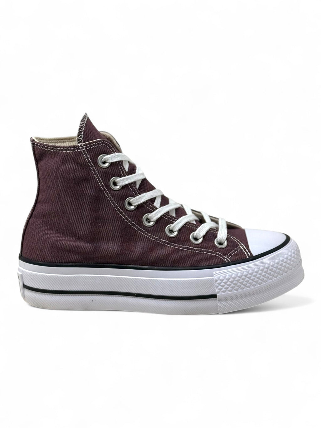 Converse Chuck Taylor All Star Plataforma Café Oscuro en Bota de Lona
