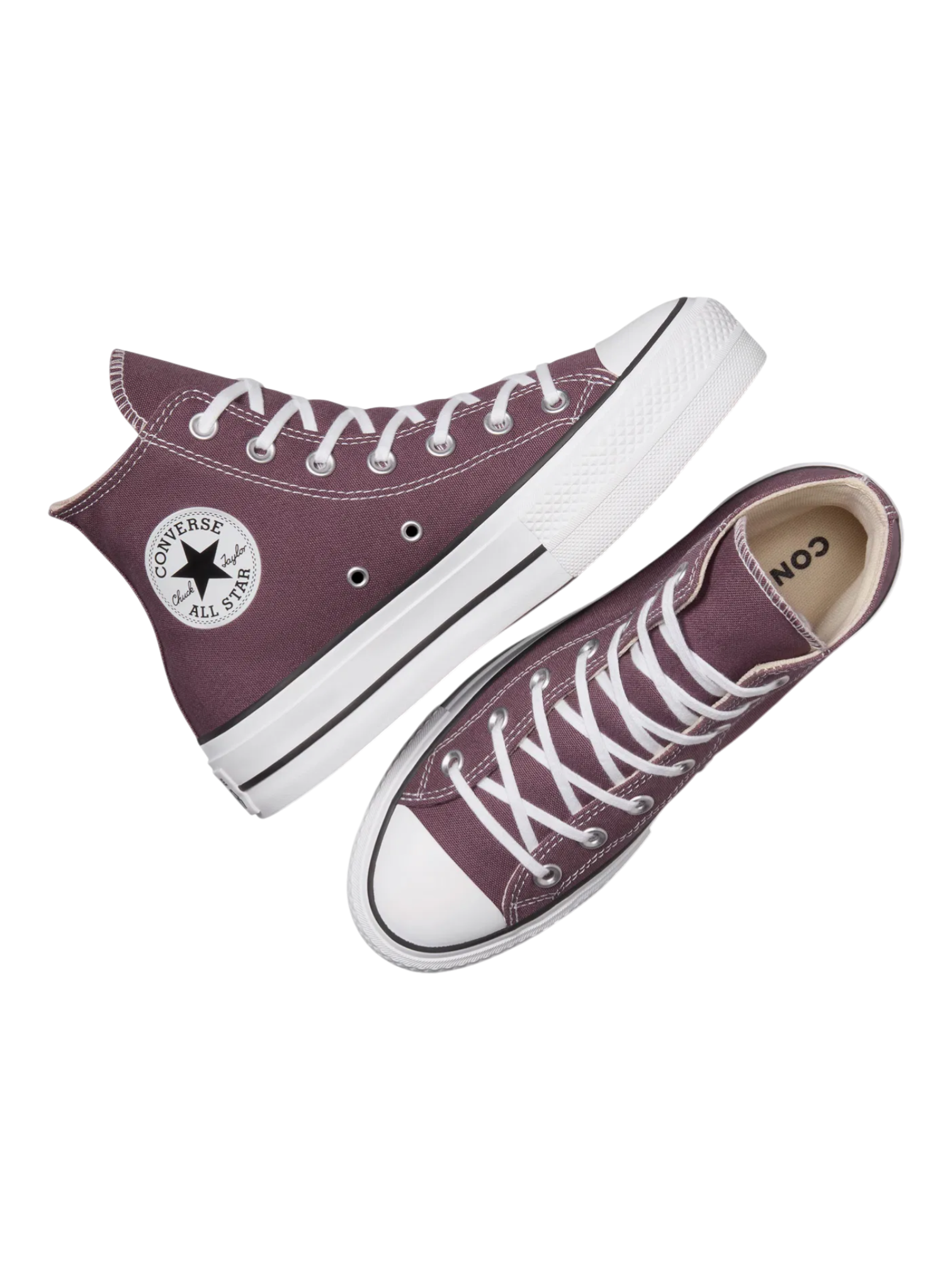 Converse Chuck Taylor All Star Plataforma Café Oscuro en Bota de Lona