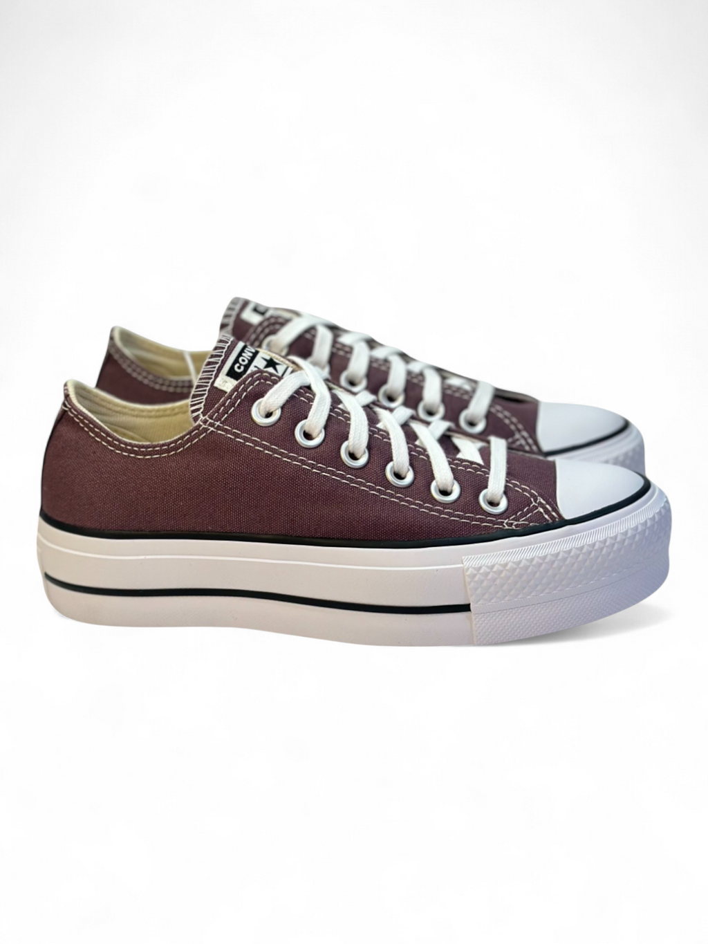 Converse de Plataforma Lift Café Oscuro en Choclo de Lona