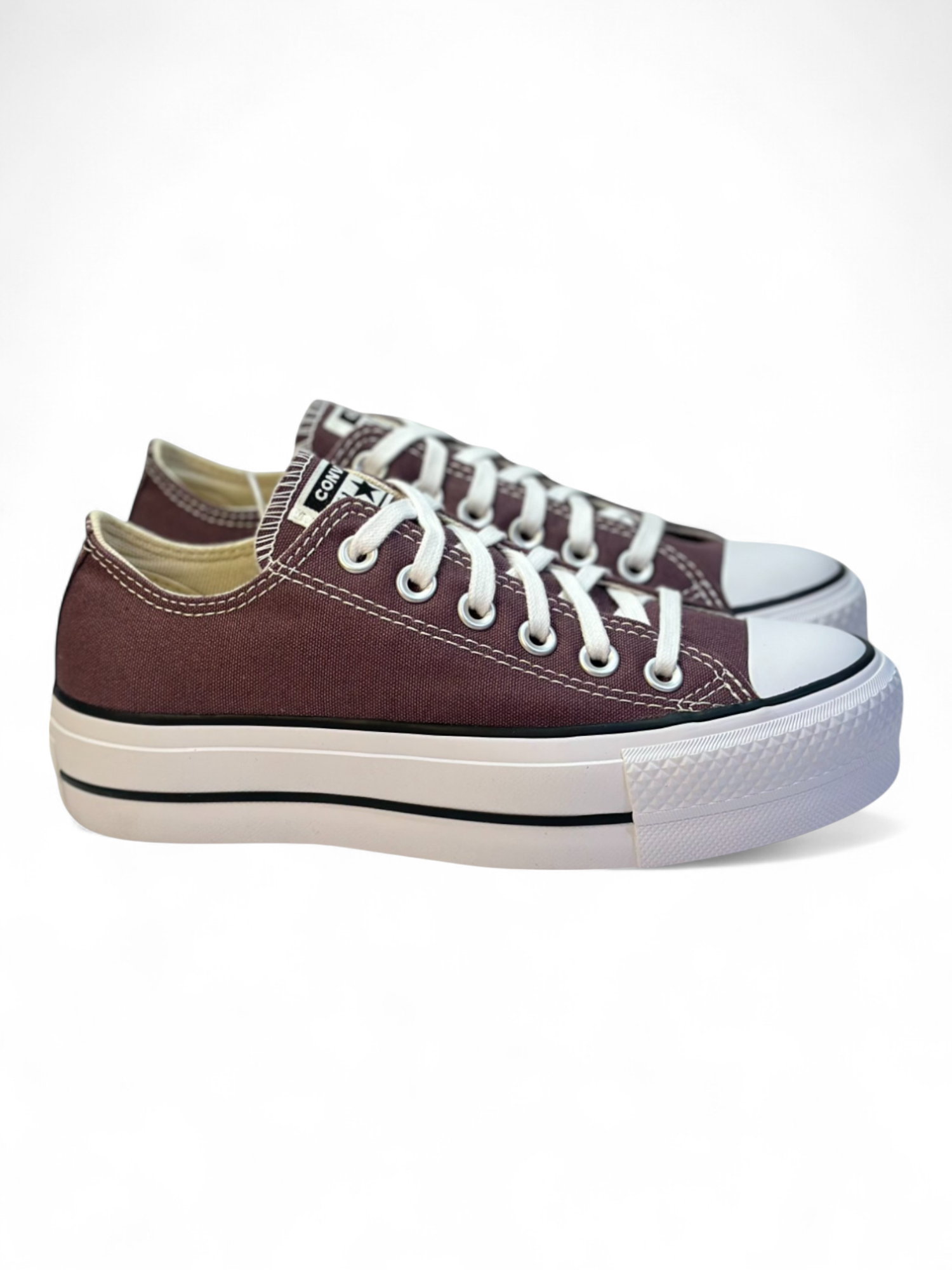 Converse de Plataforma Lift Café Oscuro en Choclo de Lona