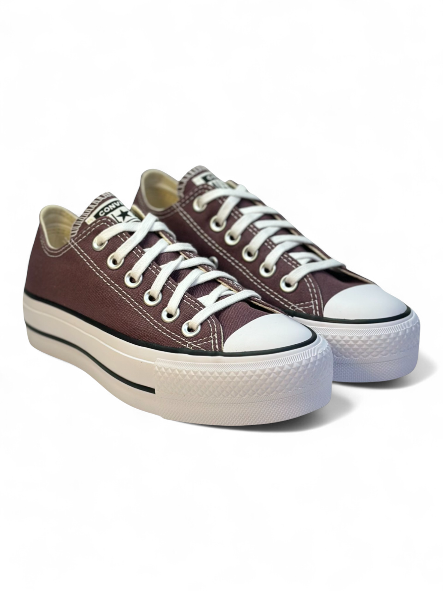 Converse de Plataforma Lift Café Oscuro en Choclo de Lona
