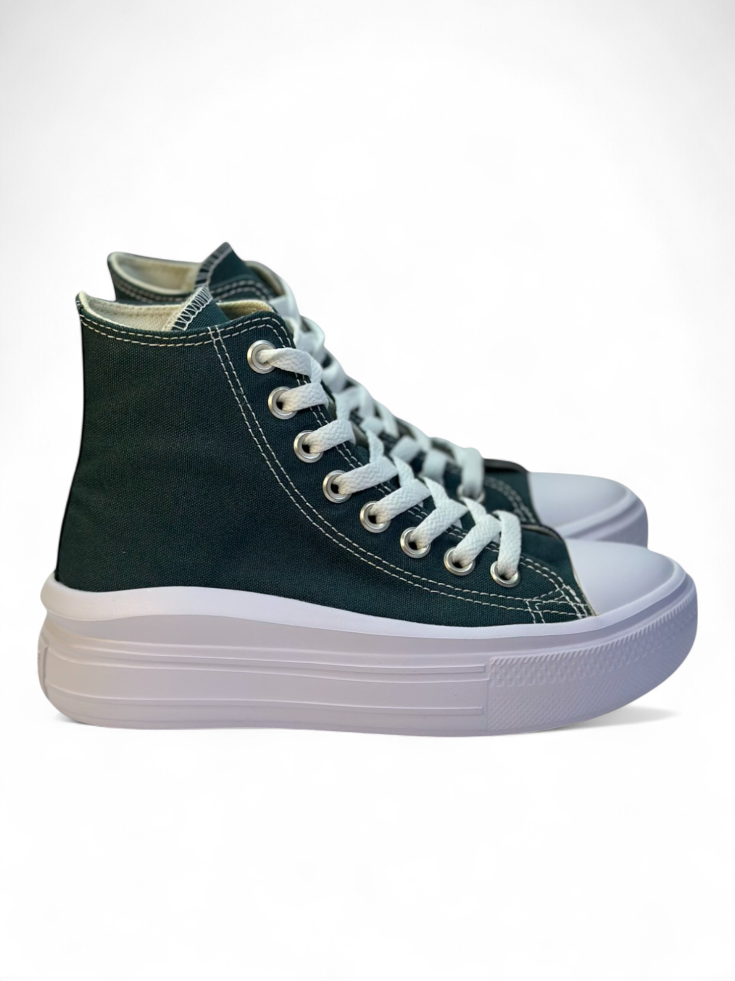 Converse de Plataforma Move Verdes en Bota de Lona