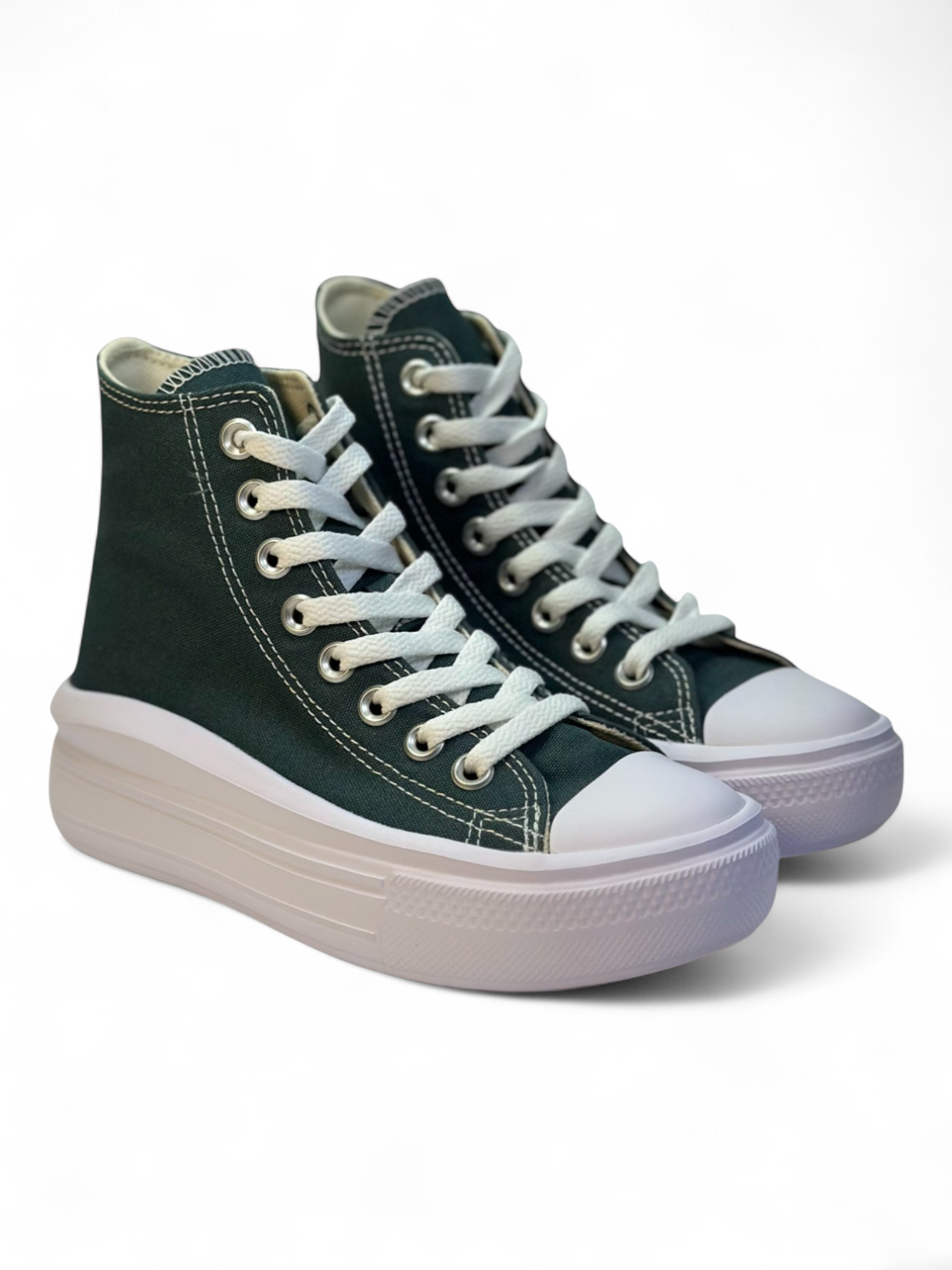 Converse de Plataforma Move Verdes en Bota de Lona