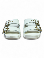 Converse Lugged Flatform Sandalia Blanca Slip On de Piel