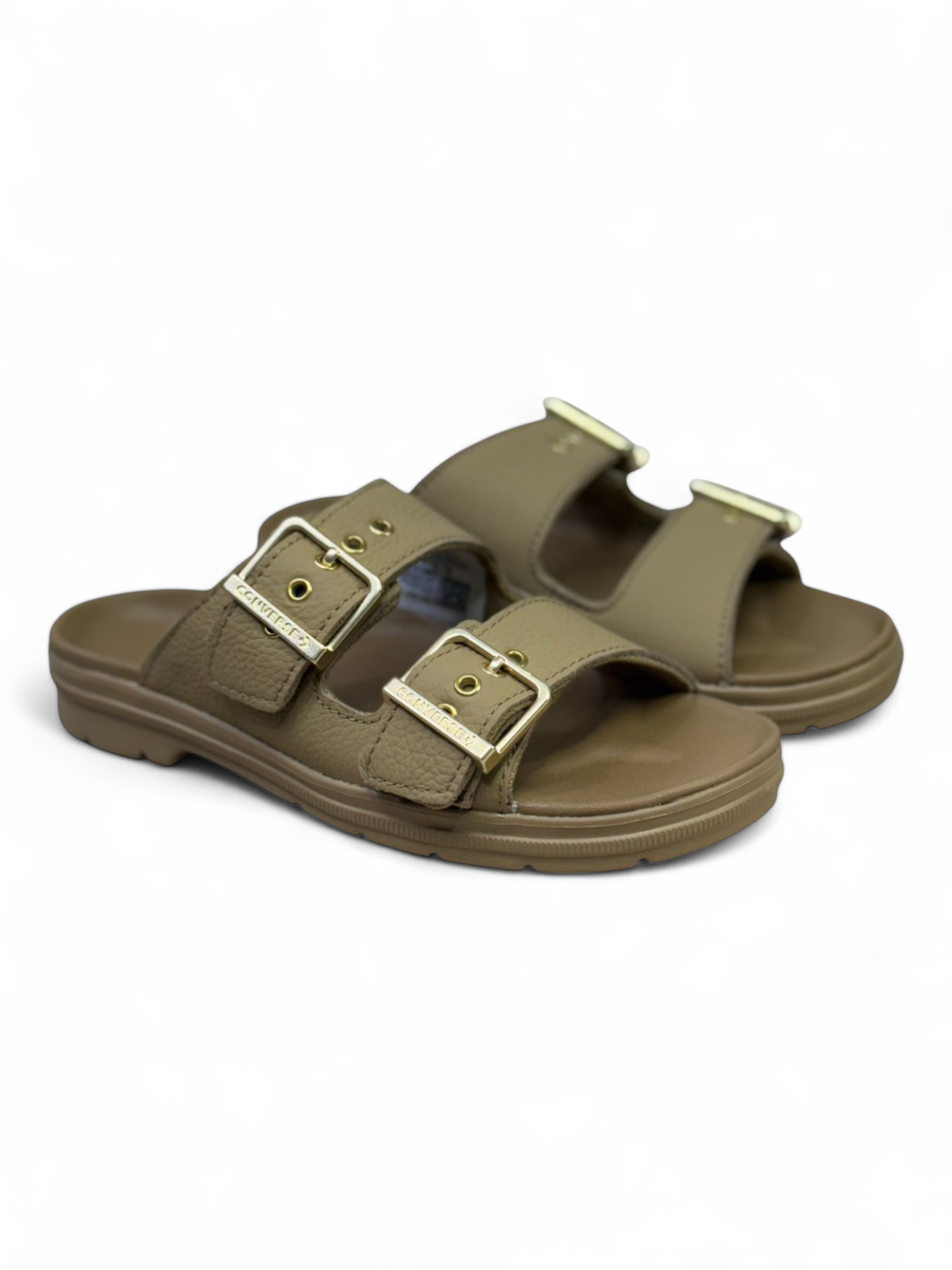 Converse Lugged Flatform Sandalia Cafés Slip On de Piel