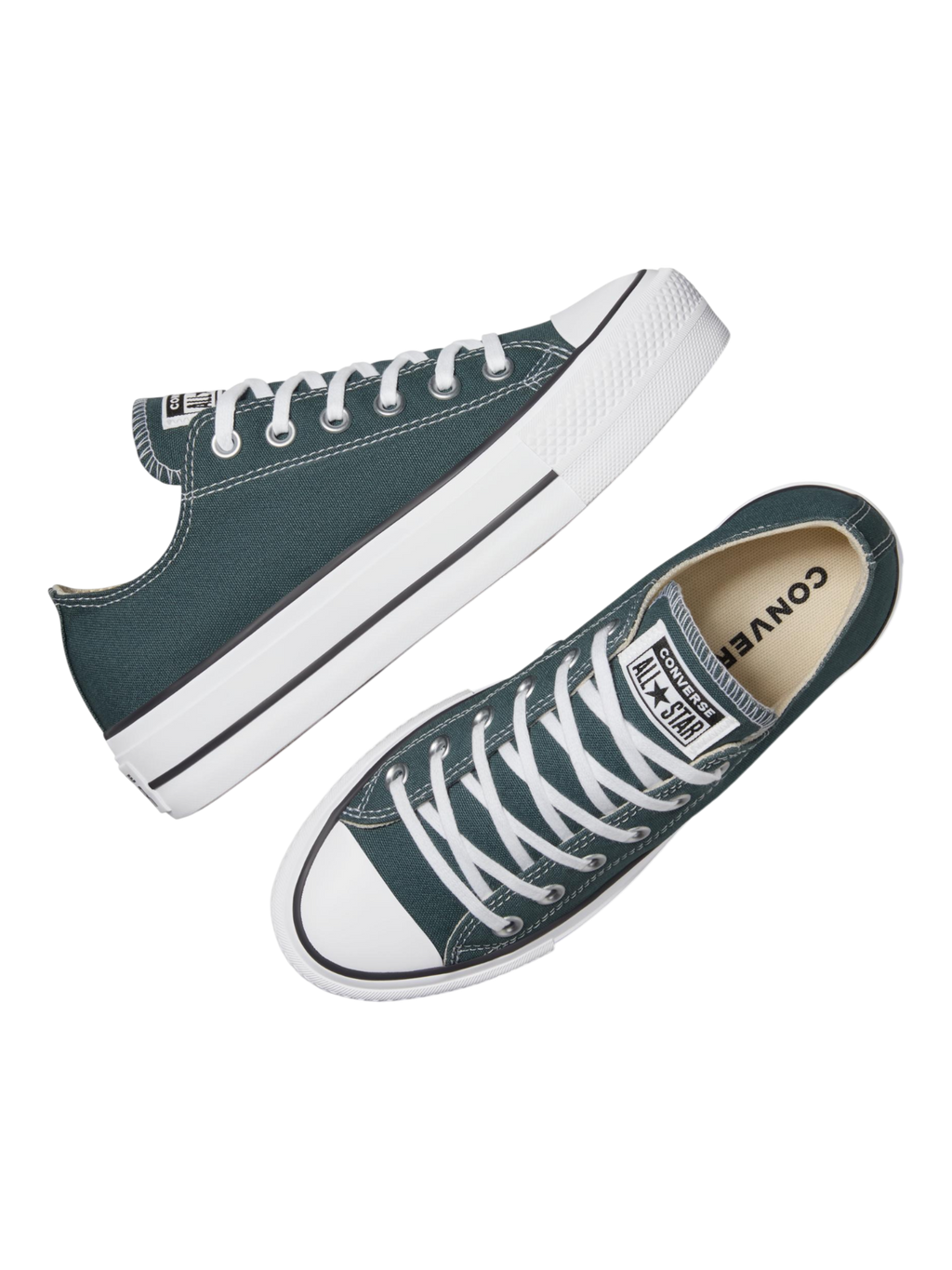 Converse Chuck Taylor All Star Plataforma Verde Petróleo Ox