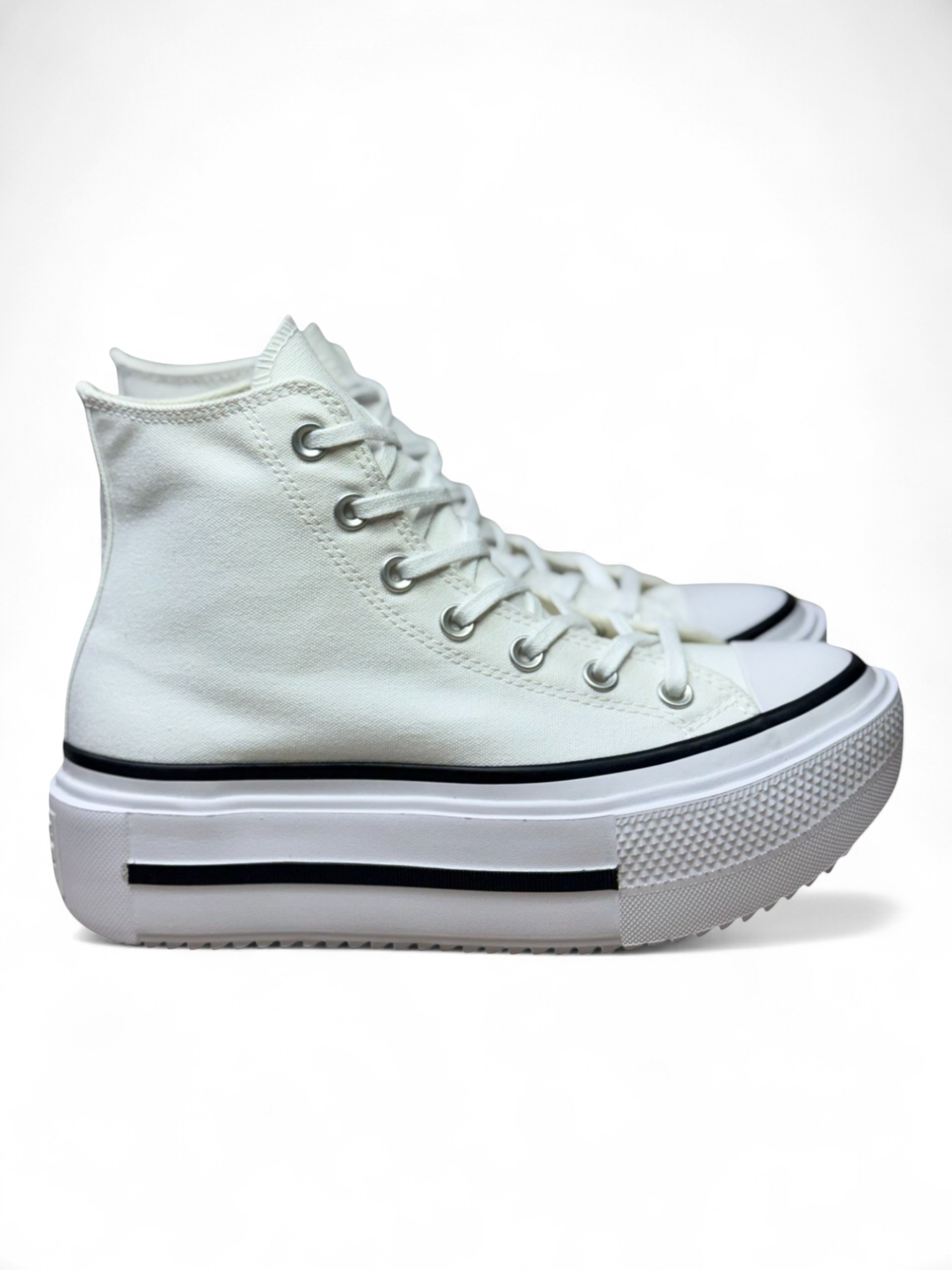 Converse de Plataforma Double Stack Blancos en Bota
