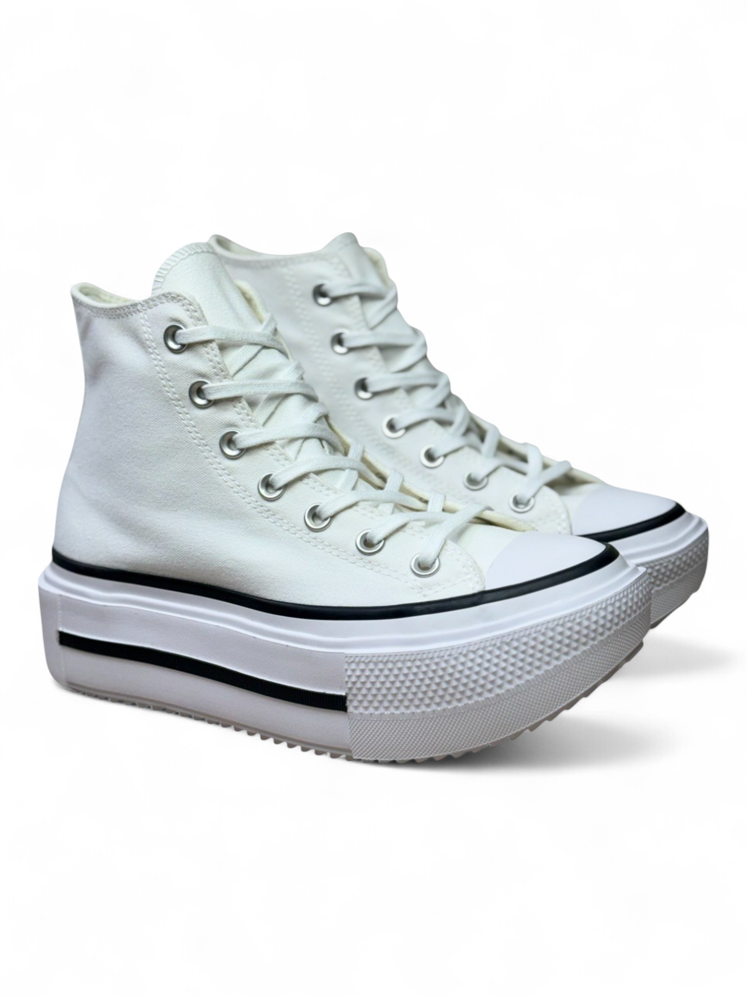 Converse de Plataforma Double Stack Blancos en Bota