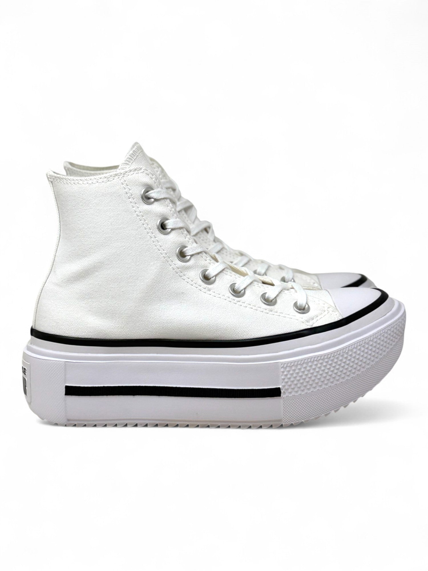 Converse de Plataforma Double Stack Blancos en Bota