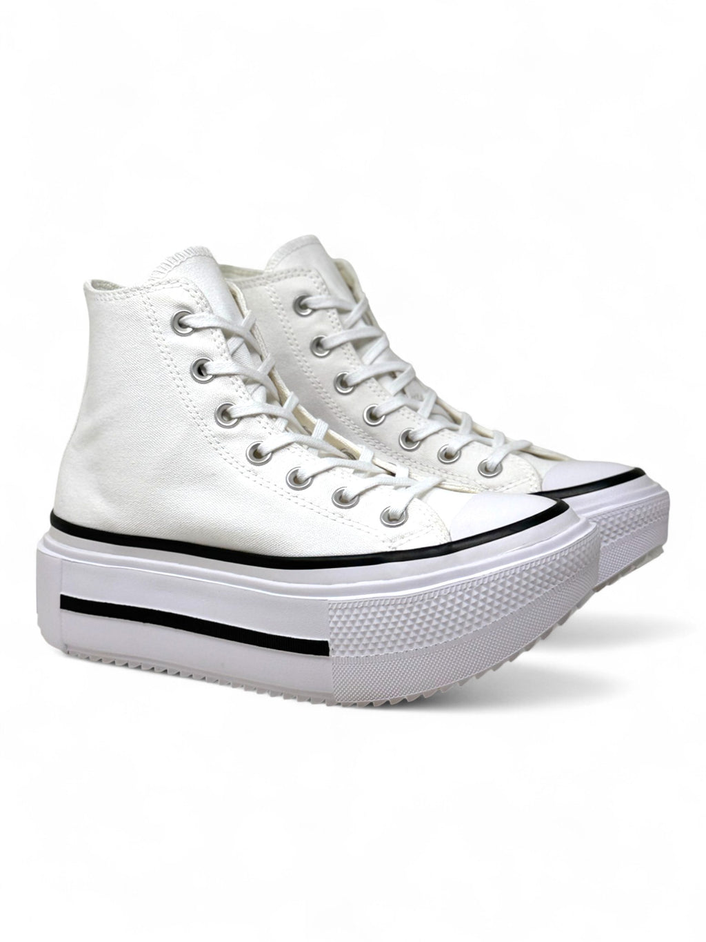 Converse de Plataforma Double Stack Blancos en Bota