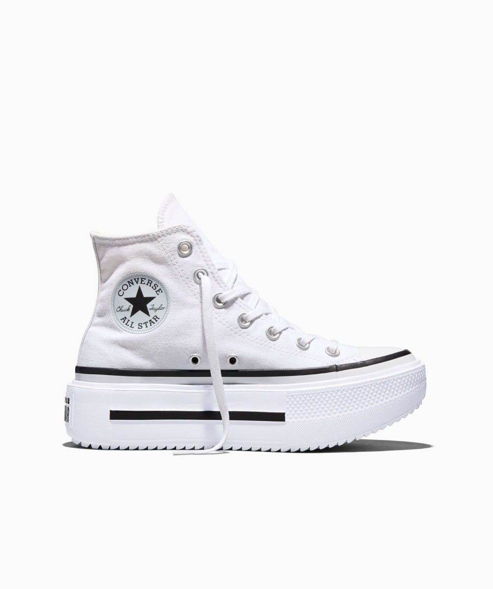 Converse de Plataforma Double Stack Blancos en Bota