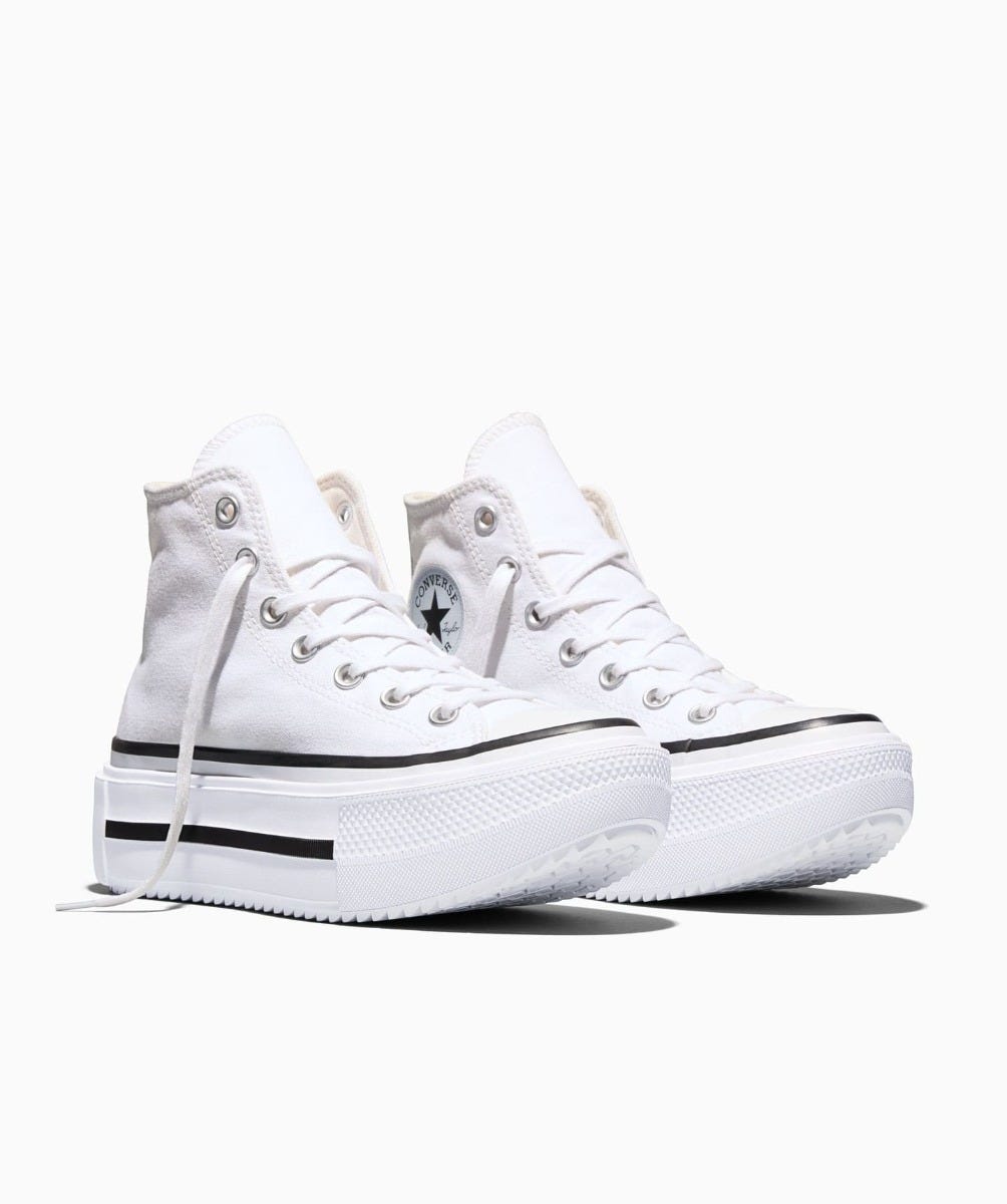 Converse de Plataforma Double Stack Blancos en Bota