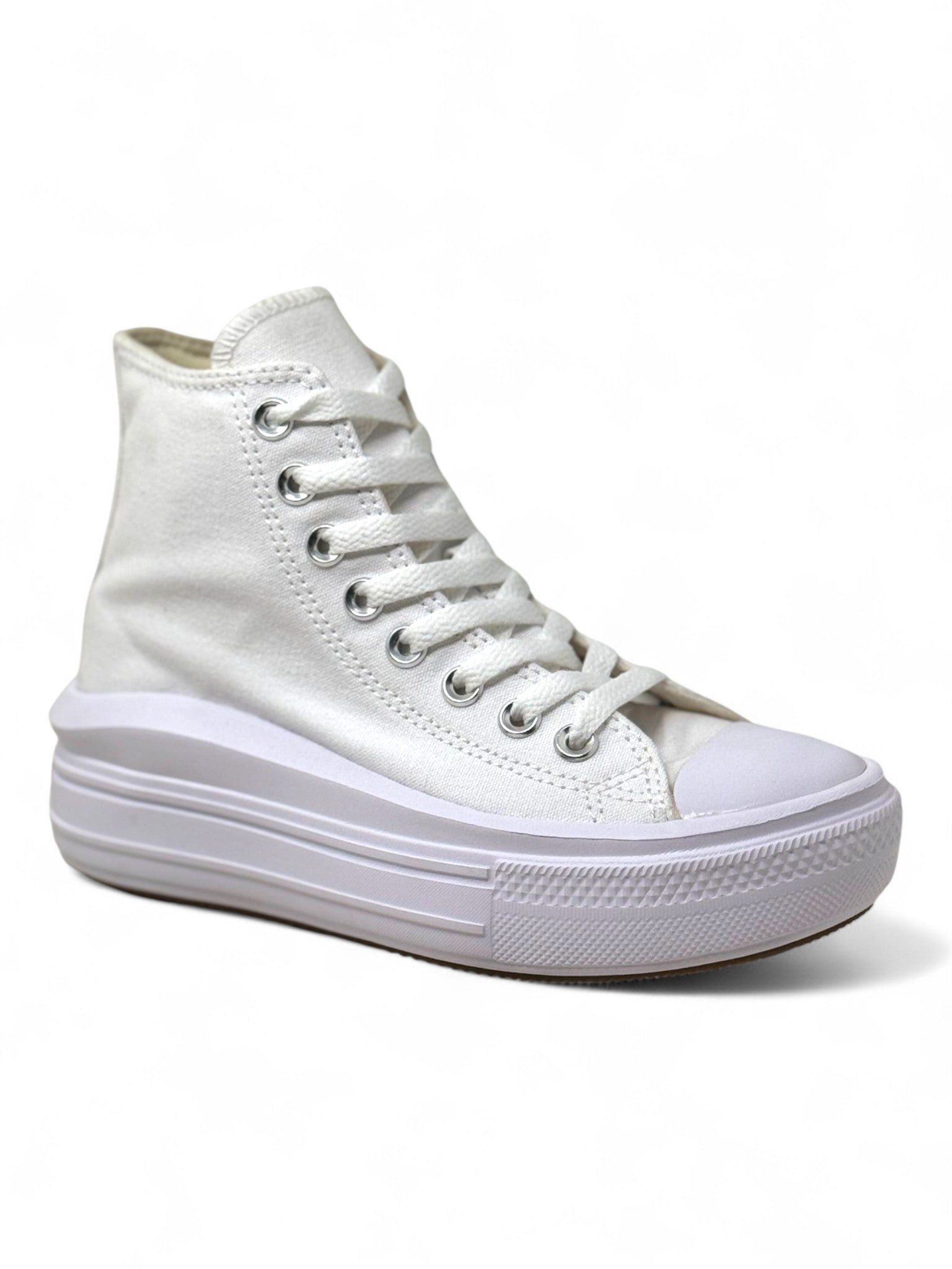 Converse Chuck Taylor All Star Plataforma Move Bota Blanco De Lona