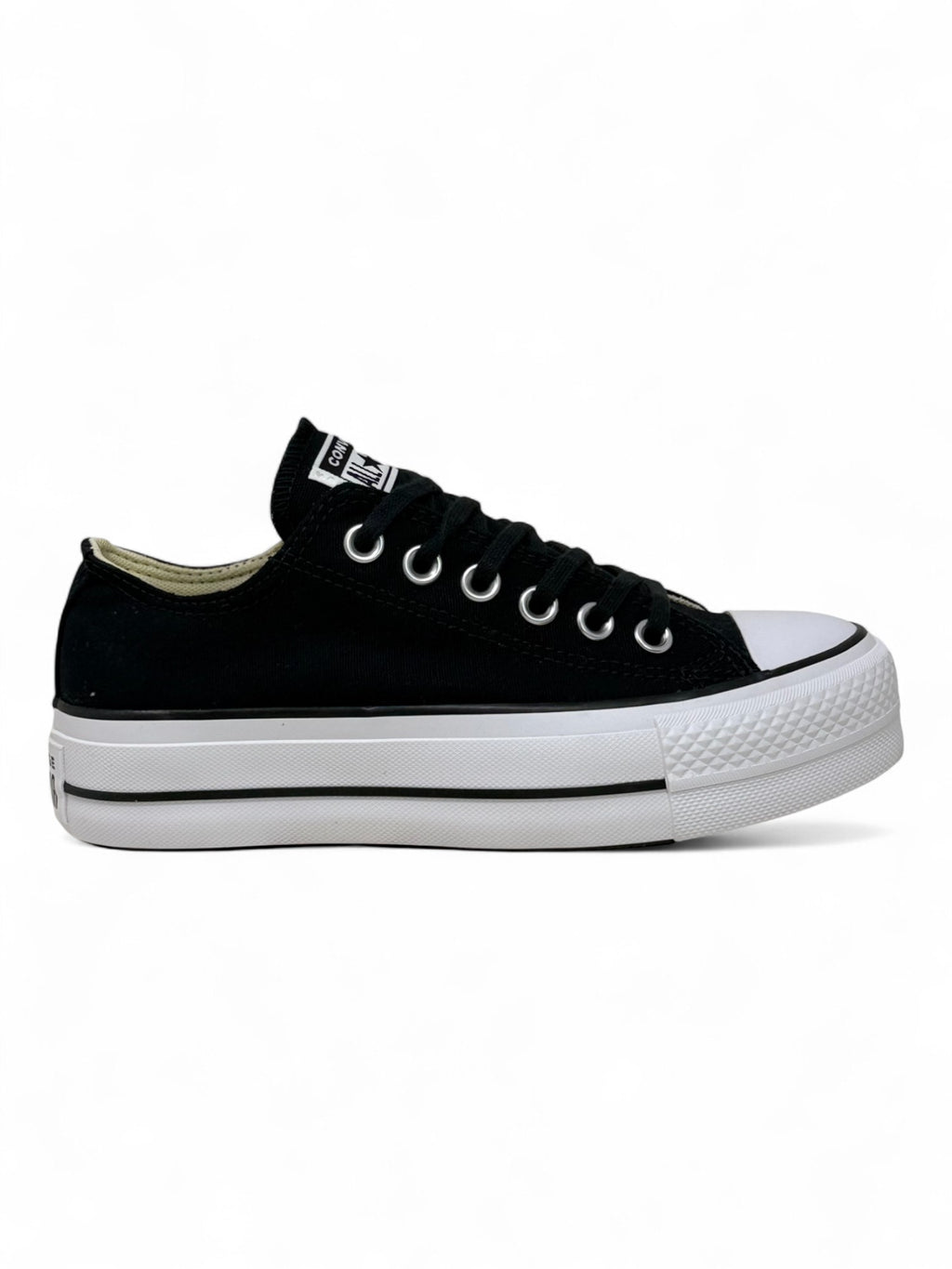 Converse Chuck Taylor All Star Plataforma Ox Negro De Lona