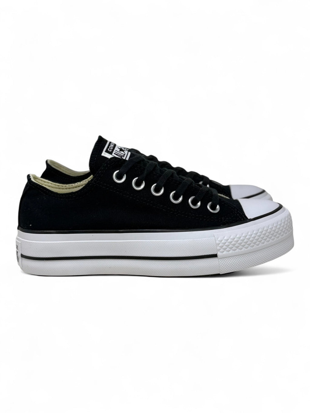 Converse Chuck Taylor All Star Plataforma Ox Negro De Lona