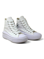 Converse Chuck Taylor All Star Plataforma Move Bota Blanco De Lona