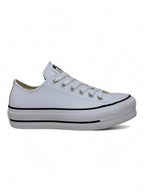 Converse Chuck Taylor All Star Plataforma Ox Blanco De Piel