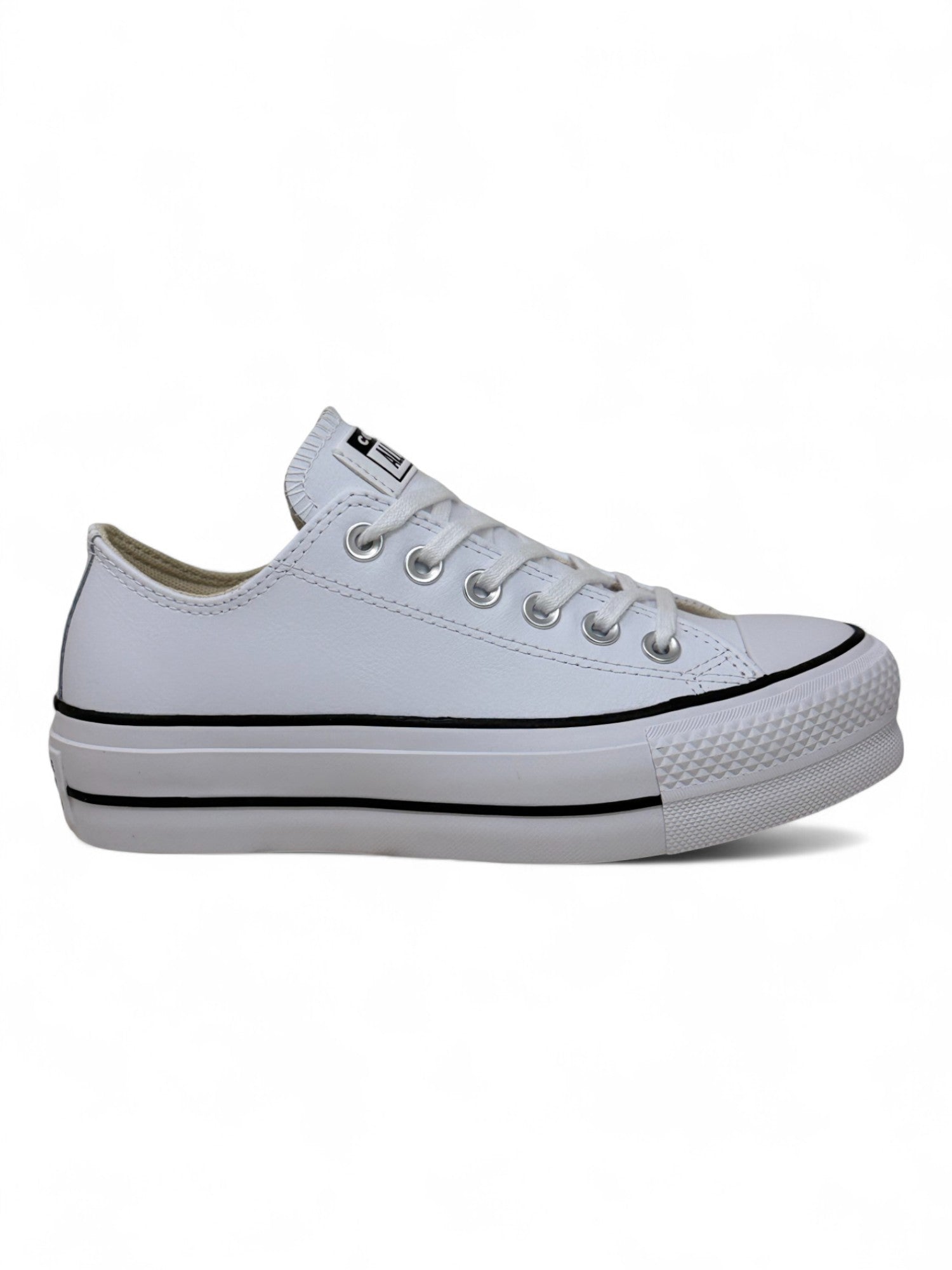 Converse Chuck Taylor All Star Plataforma Ox Blanco De Piel