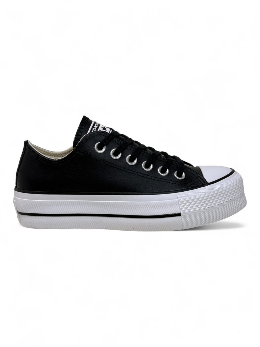 Converse Chuck Taylor All Star Plataforma Ox Negro De Piel