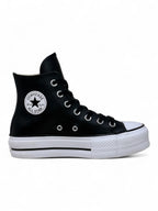 Converse Chuck Taylor All Star Plataforma Bota Negro De Piel