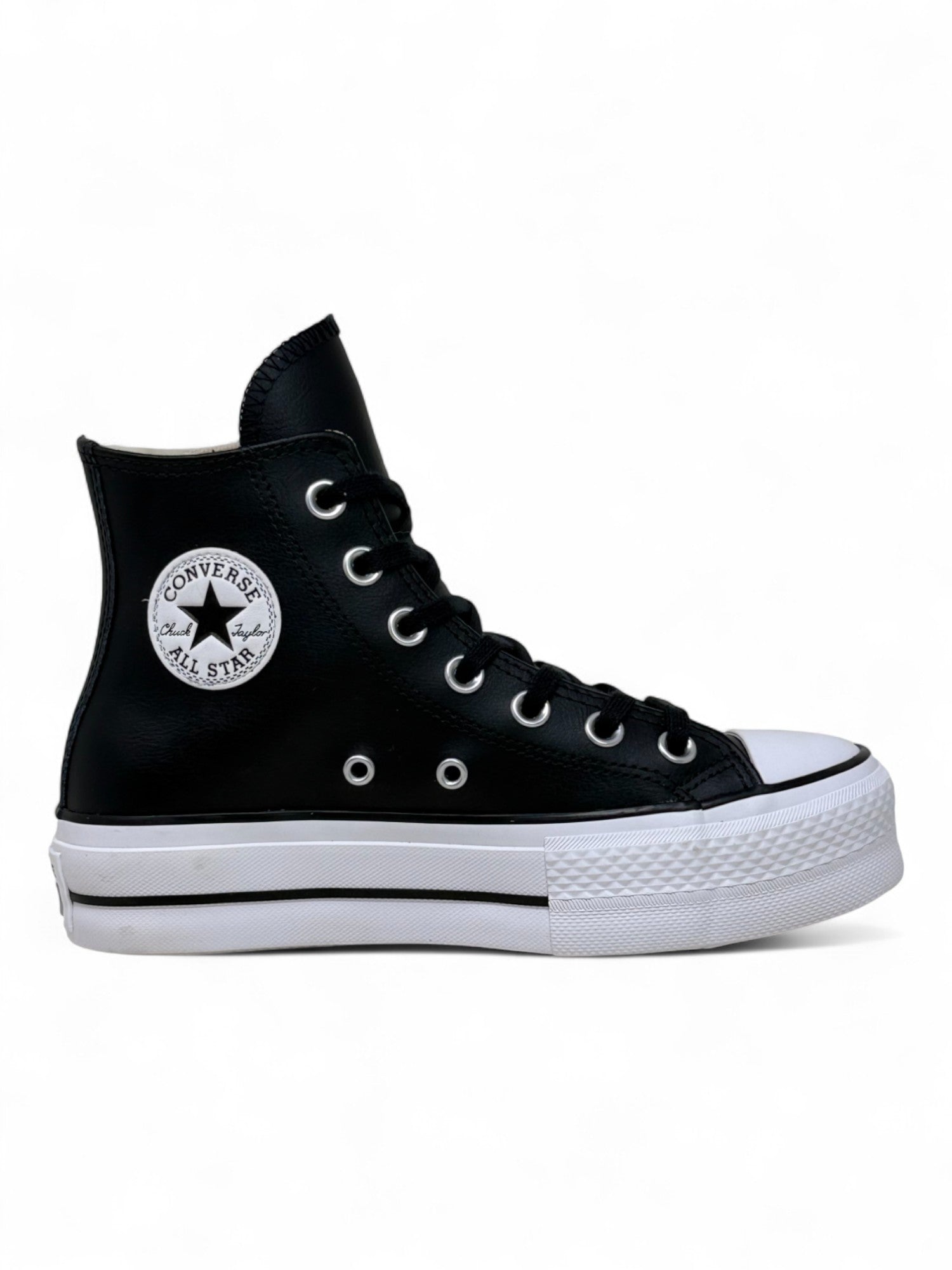 Converse Chuck Taylor All Star Plataforma Bota Negro De Piel