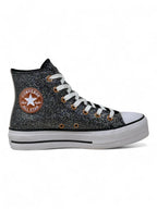 Converse Chuck Taylor All Star Plataforma Glitter Negro De Bota