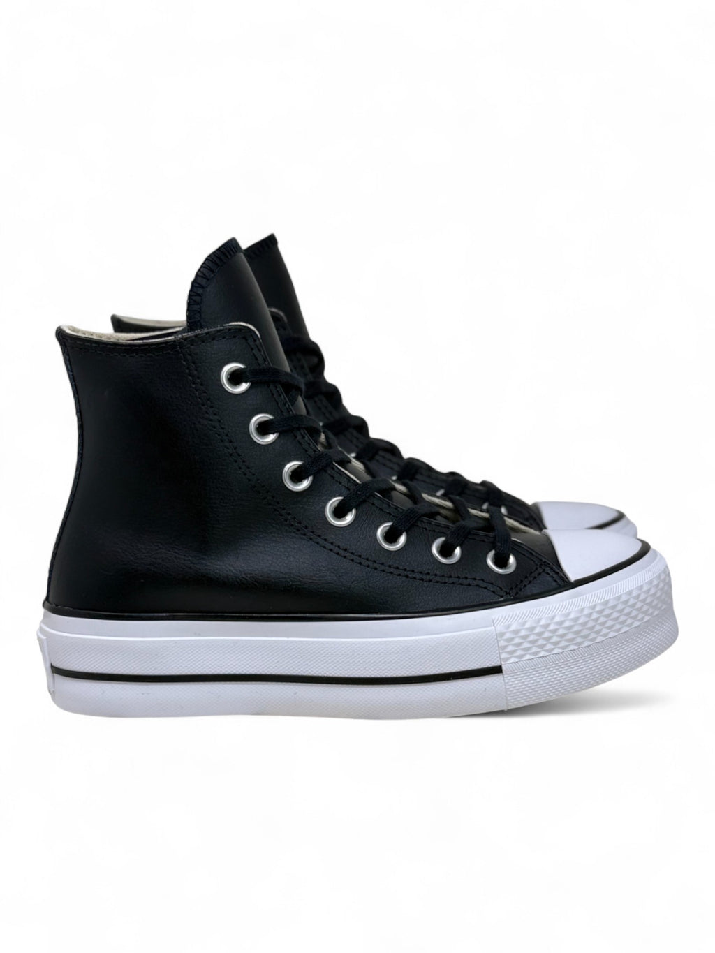 Converse Chuck Taylor All Star Plataforma Bota Negro De Piel