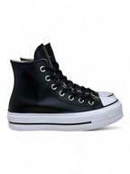 Converse Chuck Taylor All Star Plataforma Bota Negro De Piel