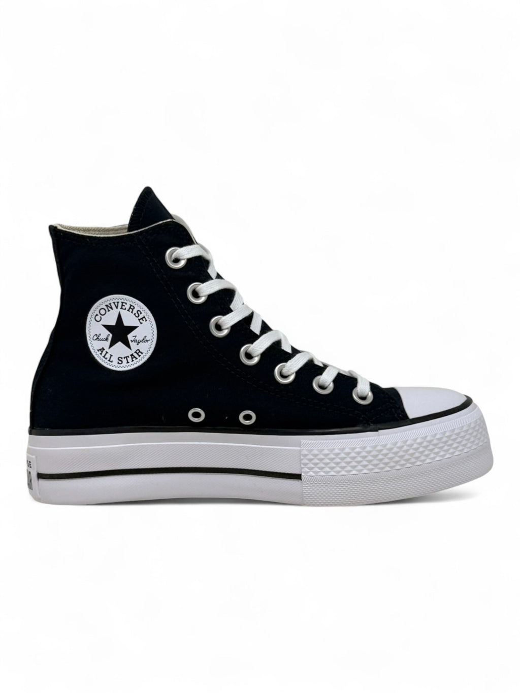 Converse Chuck Taylor All Star Plataforma Hi Negro De Lona