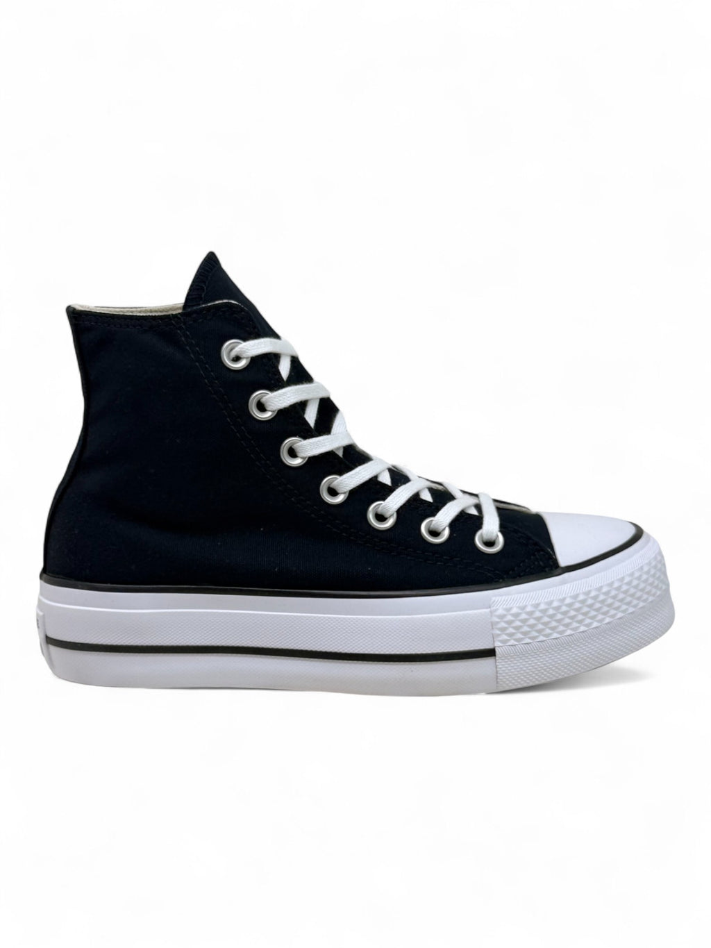 Converse Chuck Taylor All Star Plataforma Hi Negro De Lona