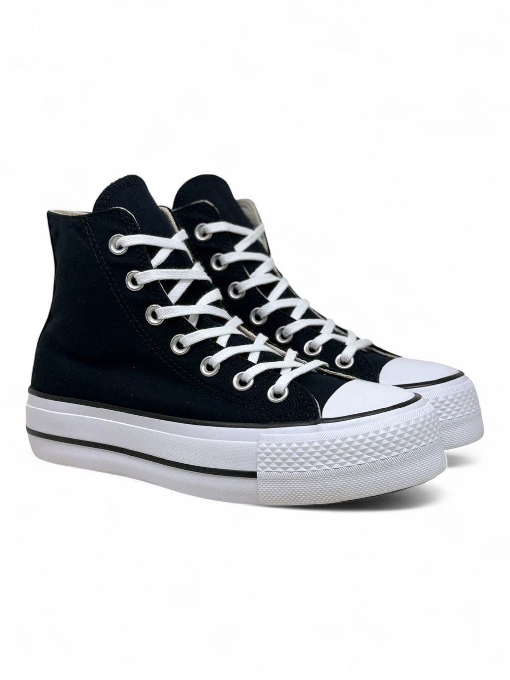Converse Chuck Taylor All Star Plataforma Hi Negro De Lona