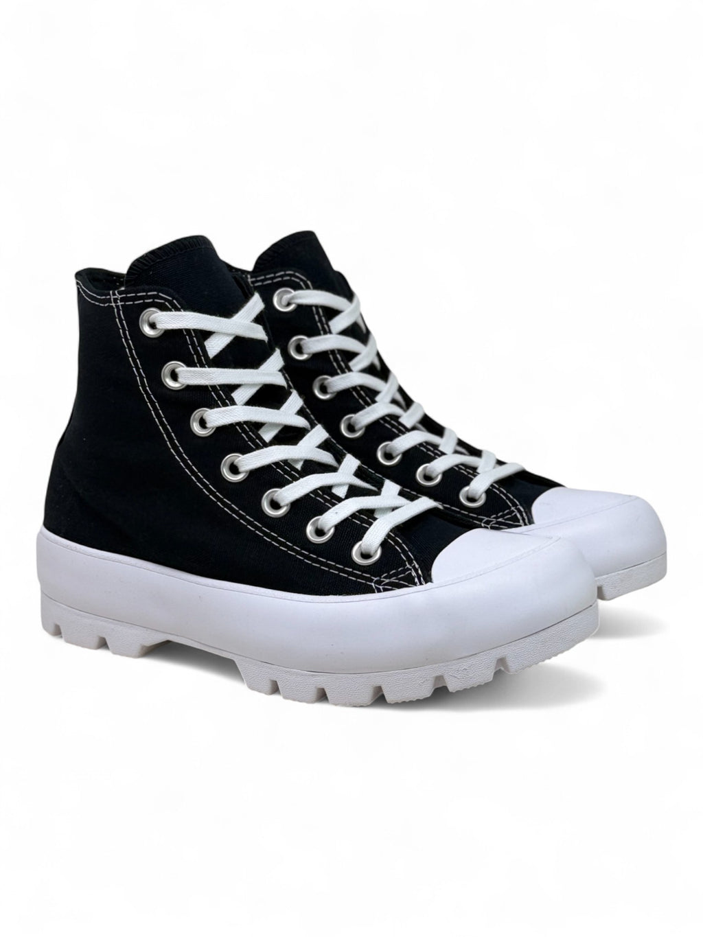 Converse Chuck Taylor All Star Plataforma Lugged Bota Negra De Lona