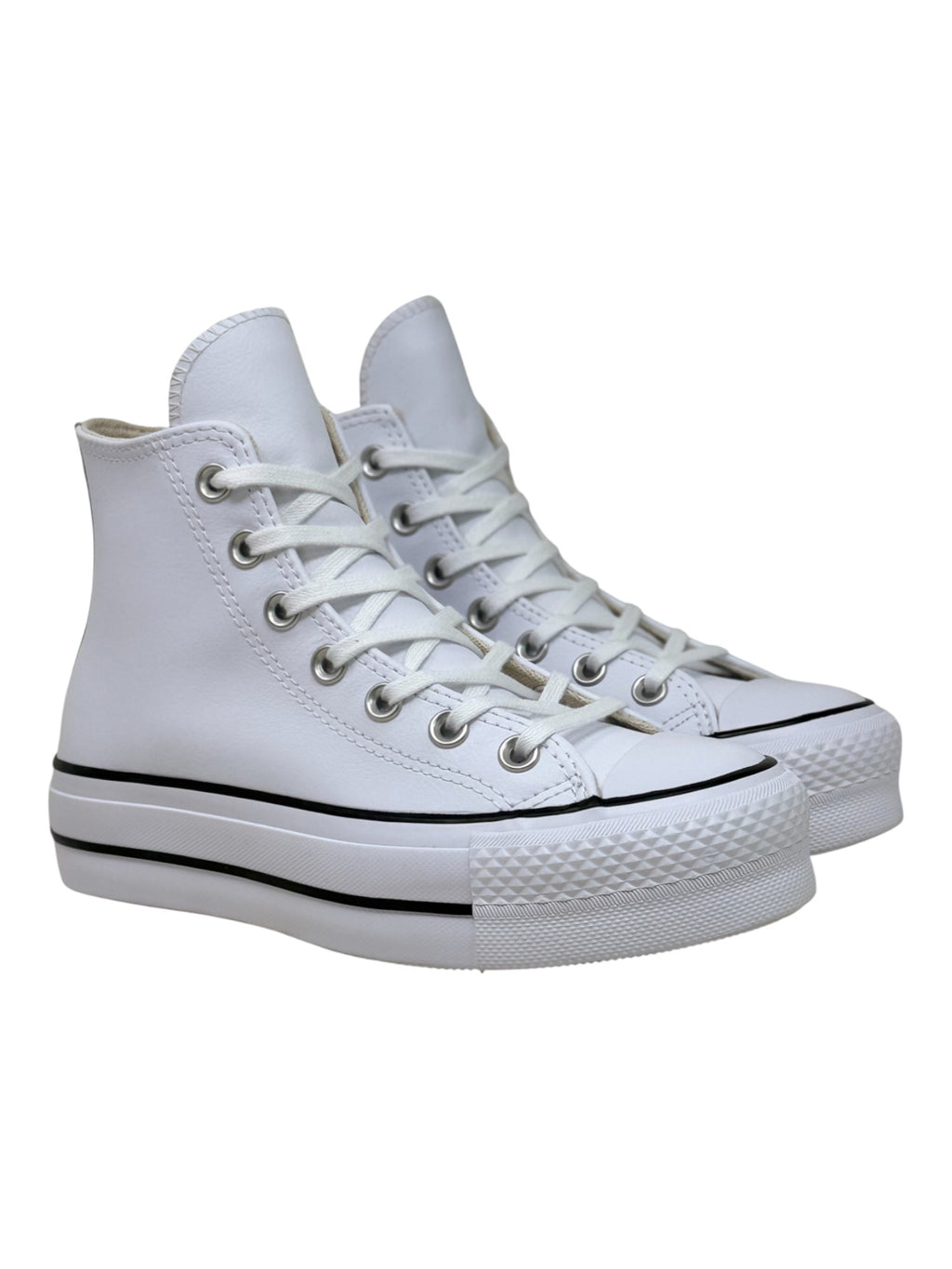 Converse Chuck Taylor All Star Plataforma Bota Blanco De Piel